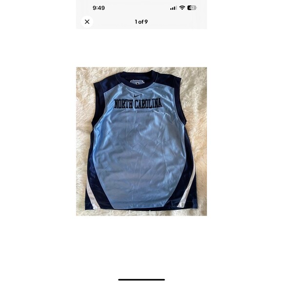 Nike Team Jordan Brand UNC Tar Heels Reversible Basketball Jersey Youth Size M - Picture 1 of 9